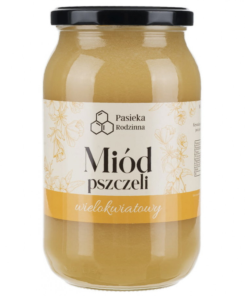 Miód wielokwiatowy, 1150 g - Pasieka Rodzinna