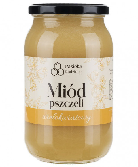 Miód wielokwiatowy, 1150 g - Pasieka Rodzinna