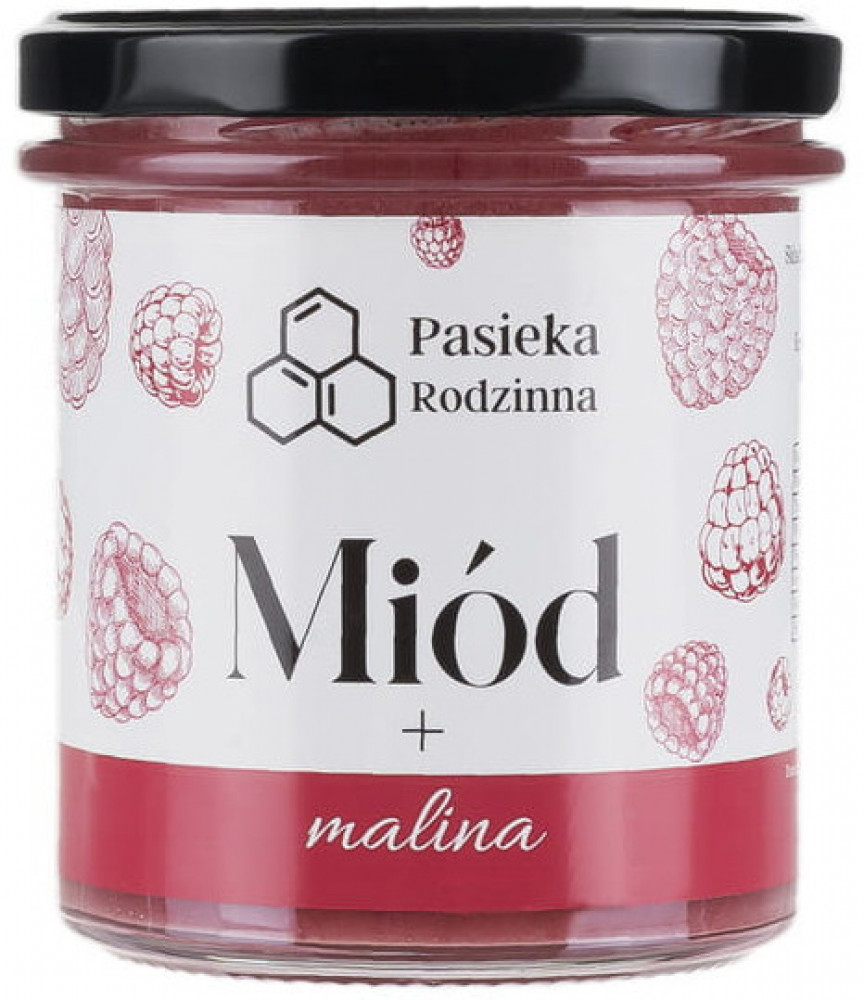 Miód + Malina, 410 g - Pasieka Rodzinna