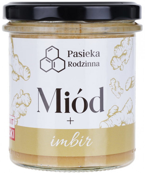 Miód z imbirem 410g -Pasieka Rodzinna