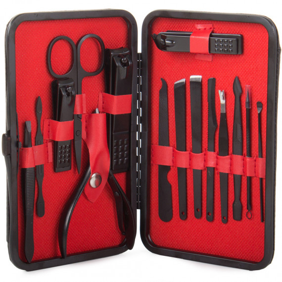 Zestaw manicure akcesoria do paznokci - 16 elementów + etui