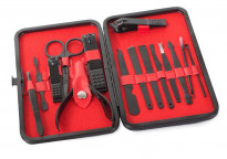 Zestaw manicure akcesoria do paznokci - 16 elementów + etui