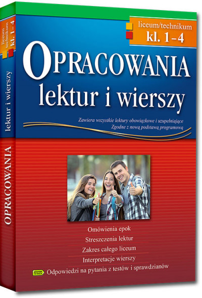 Opracowania lektur i wierszy - liceum/technikum, kl. 1-4