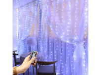 Kurtyna świetlna 300 led druciki 3x3 wiszące lampki