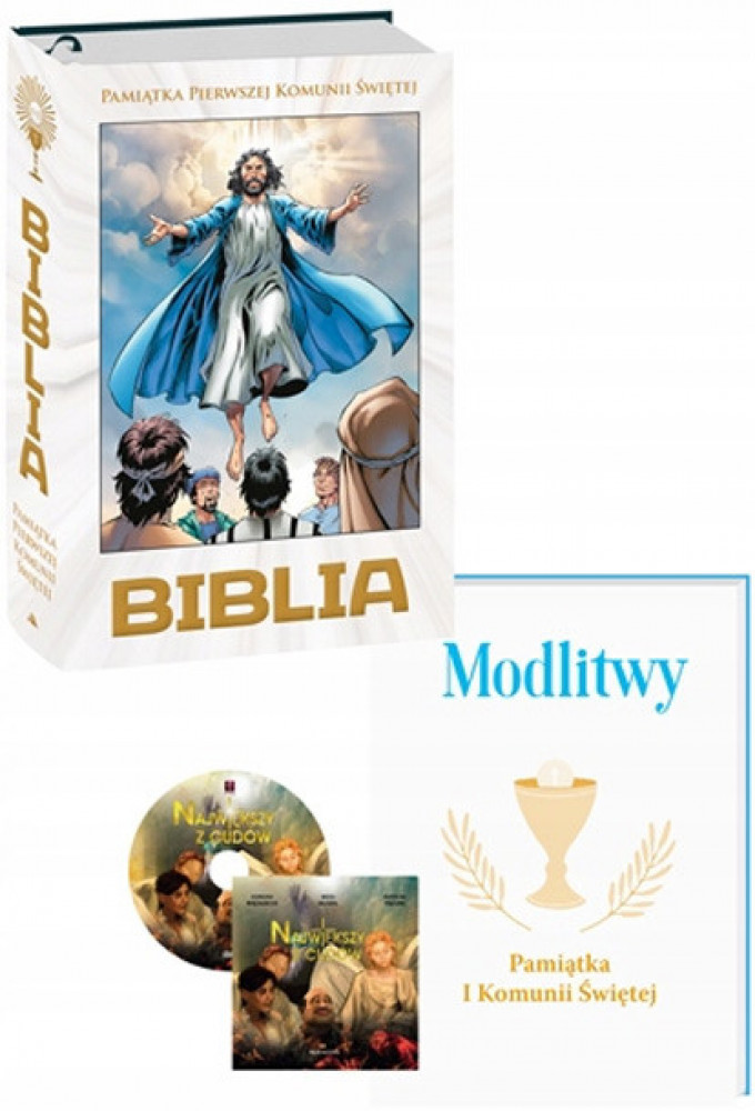 Biblia w komiksie - Pamiątka Pierwszej Komunii Świętej + Modlitwy