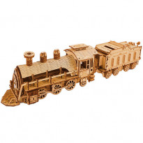 Puzzle drewniane 3D - Lokomotywa parowa z tenderem : Kruzel
