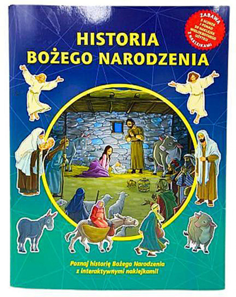 Historia Bożego Narodzenia z interaktywnymi naklejkami - Jacob Vium-Olesen : Dla dzieci