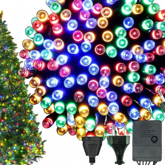 Lampki choinkowe multikolor 200 led oświetlenie wewnętrzne