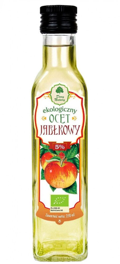 Ocet Jabłkowy ekologiczny, 5% - 250 ml - Dary Natury