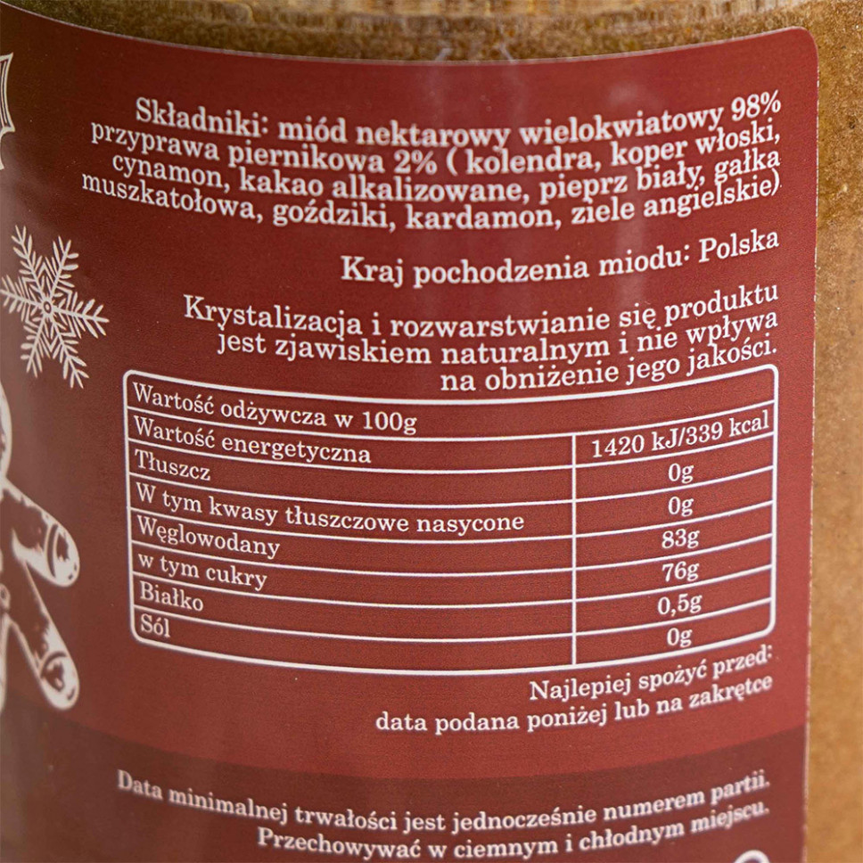 Miód z przyprawą piernikową 410g