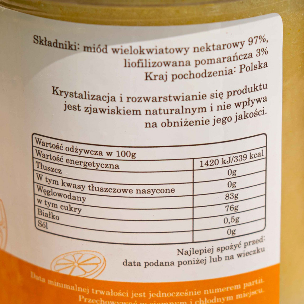 Miód z pomarańczą 410g