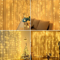 Kurtyna Świetlna 300 LED Girlanda 3x3 m