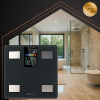 Analityczna waga łazienkowa LCD czarna premium