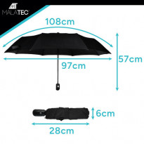 Parasol automatyczny składany czarny 110 cm