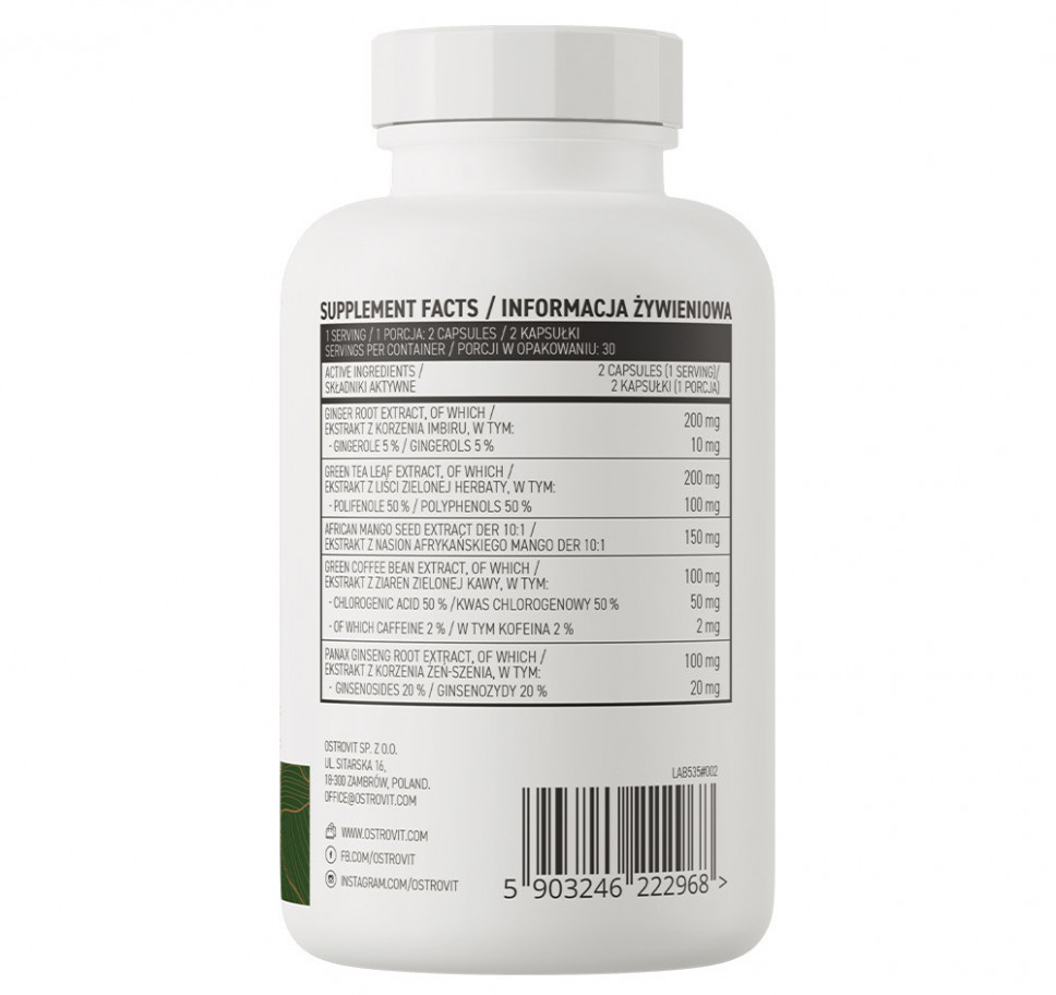 Suplement na szczupłą sylwetkę 60 tab. Fat Burner VEGE