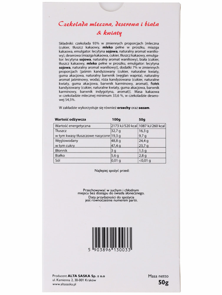 Czekolada „Kocham Cię”