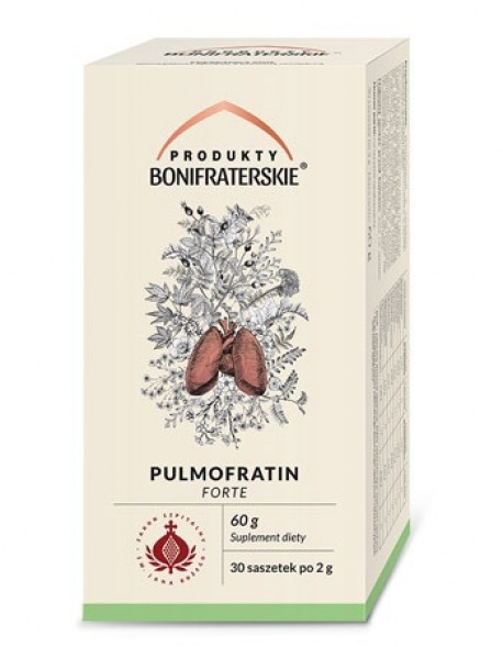 Pulmofratin Forte. Suplement diety, 60 g (30 saszetek po 2 g) - Produkty Bonifraterskie