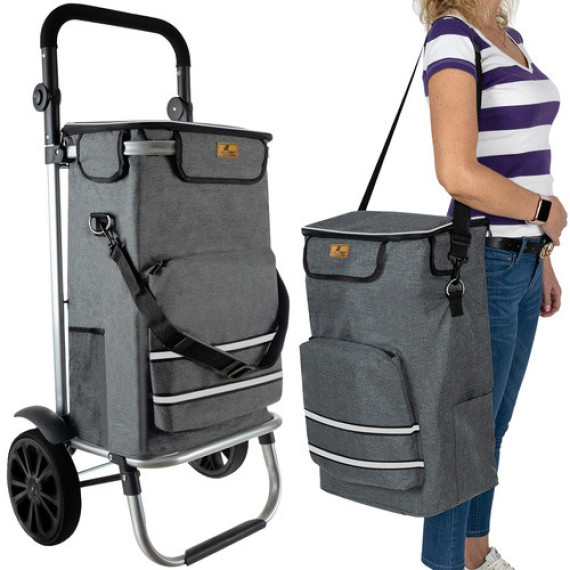 Wózek transportowy składany - torba na zakupy