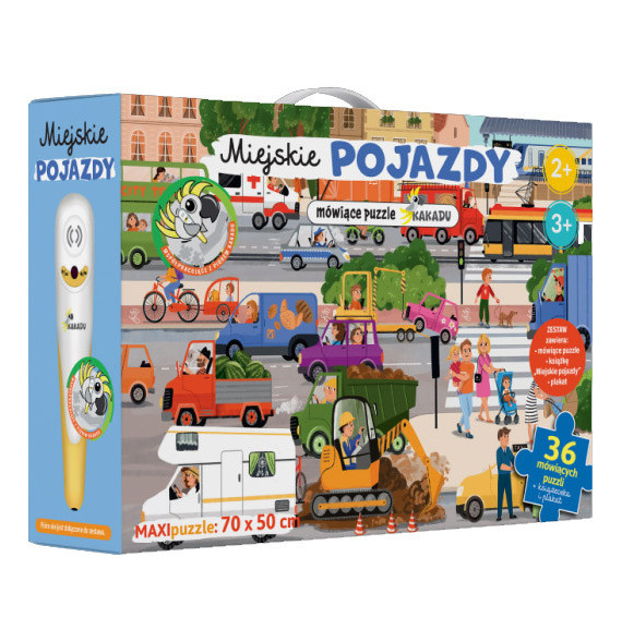 Miejskie pojazdy z mówiącymi puzzlami