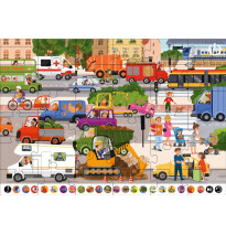 Miejskie pojazdy z mówiącymi puzzlami