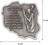 Plakietka Modlitwa kierowcy św. Krzysztofa metalowa