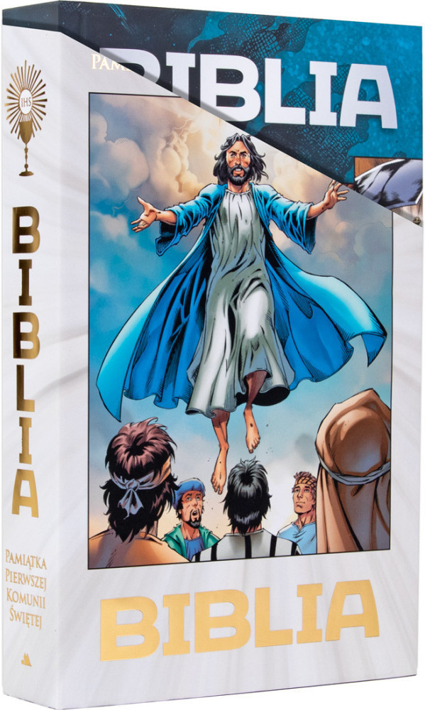 Biblia w komiksie - Pamiątka Pierwszej Komunii Świętej z obwolutą komunijną + film DVD "Największy z cudów"