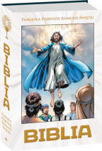Biblia w komiksie - Pamiątka Pierwszej Komunii Świętej z obwolutą komunijną + film DVD "Największy z cudów"