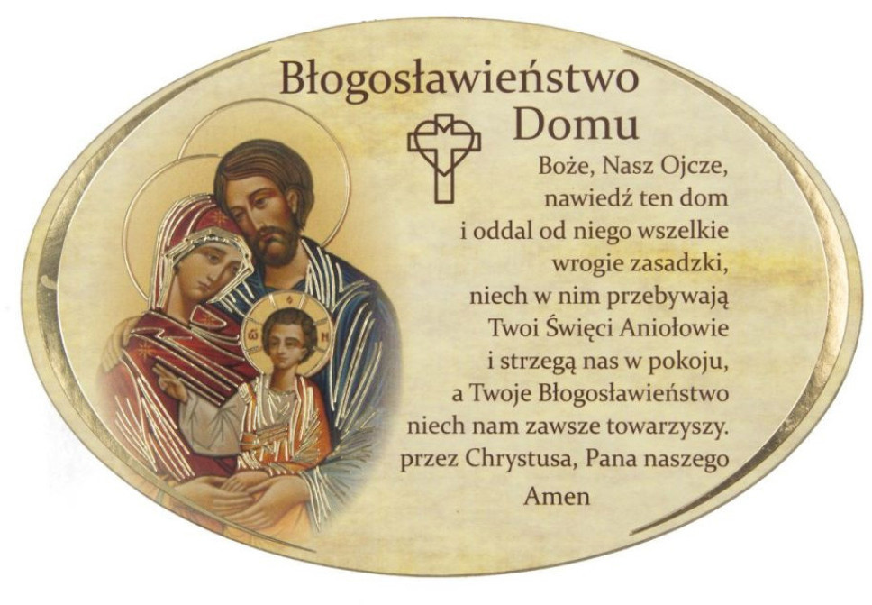 Magnes Błogosławieństwo Domu św. Rodzina owalny