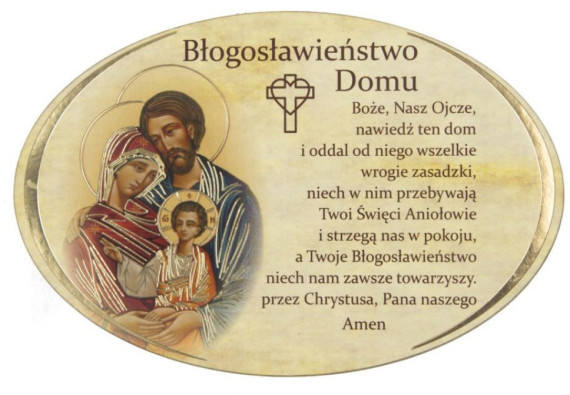 Magnes Błogosławieństwo Domu św. Rodzina owalny