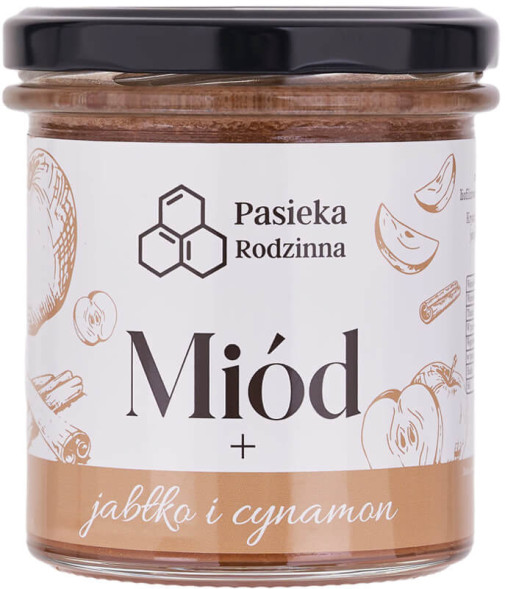 Miód z jabłkiem i cynamonem 410g