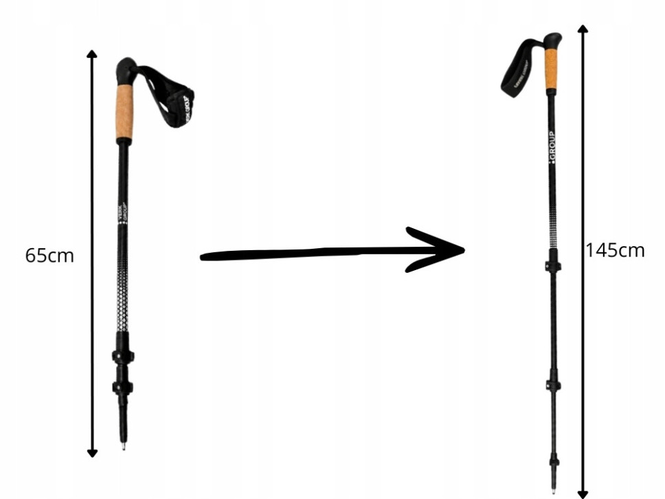 KIJKI NORDIC WALKING czarny