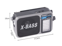 Radio kuchenne przenośne na baterie USB czarne