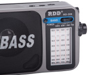 ADIO KUCHENNE PRZENOŚNE BUDOWLANE NA BATERIE AKUMULATOR ANTENA RETRO RĘCZNE FM AM SW1 SW2 USB X-BASS