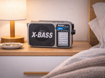 Radio kuchenne przenośne na baterie USB czarne