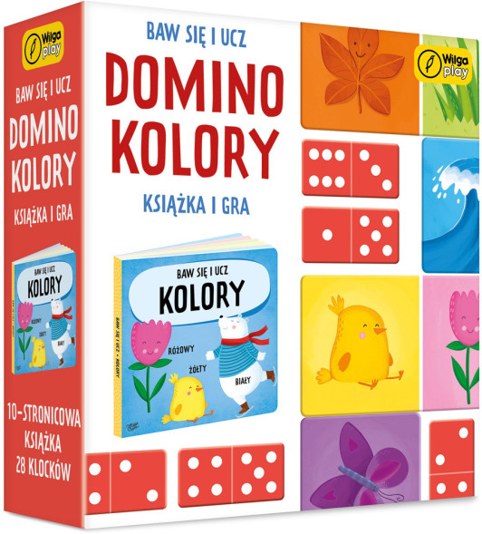 Baw się i ucz. Domino. Kolory. Gra i książka