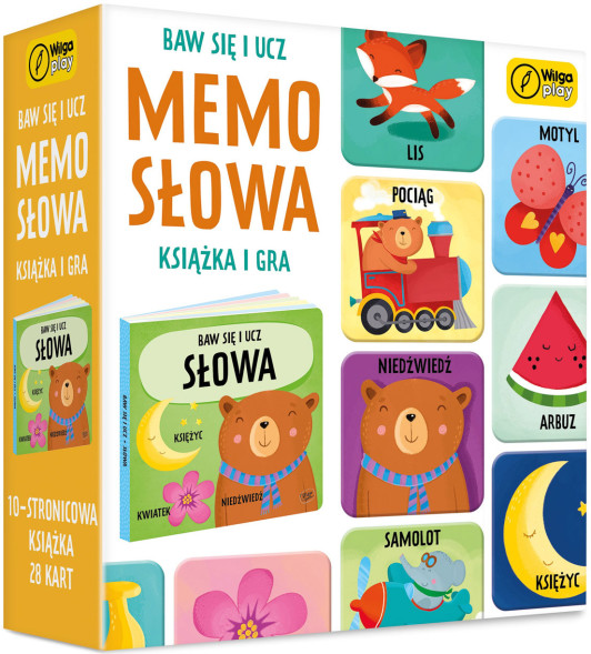 Baw się i ucz. Memo Słowa. Gra i książka