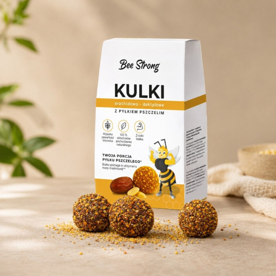 Kulki arachidowo-daktylowe z pyłkiem pszczelim