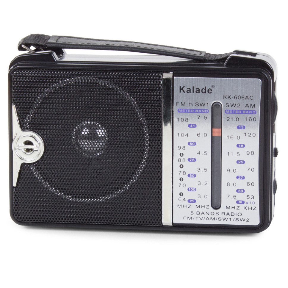 Radio przenośne kuchenne retro sieciowe czarne