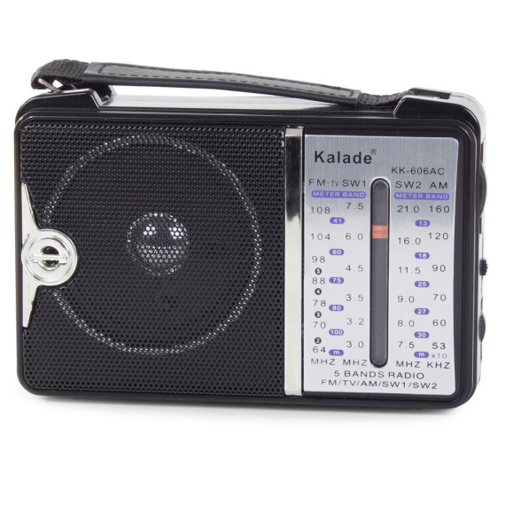 Radio przenośne kuchenne retro sieciowe czarne