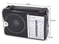 Radio przenośne kuchenne retro sieciowe czarne