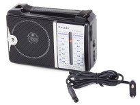 Radio przenośne kuchenne retro sieciowe czarne
