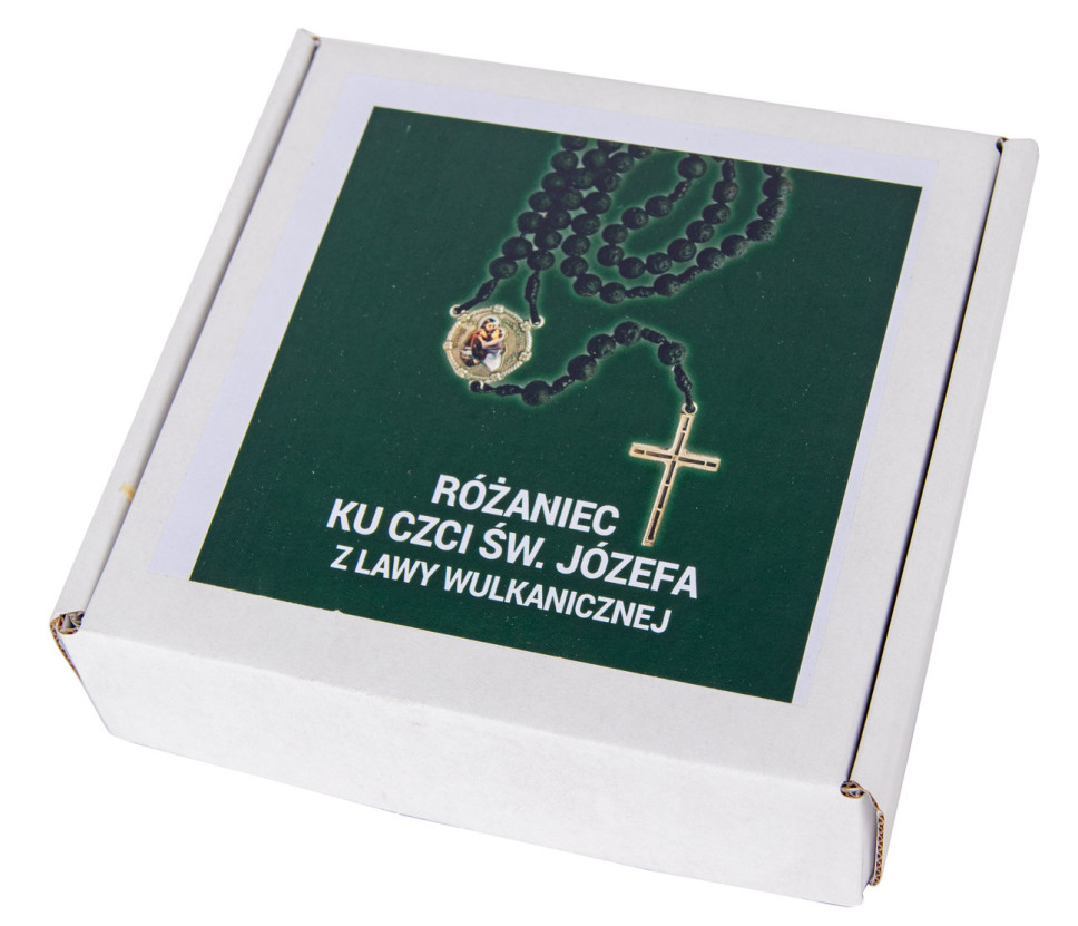 Różaniec ku czci św. Józefa z lawy wulkanicznej