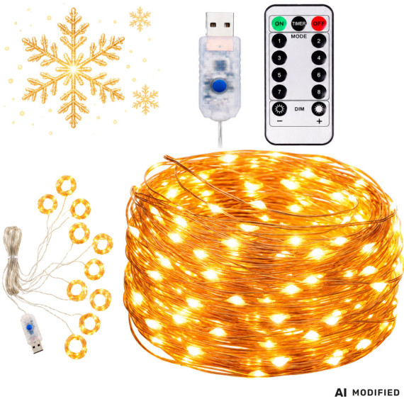 Kurtyna świetlna mikro 300 LED druciki 3x3