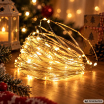 Kurtyna świetlna mikro 300 LED druciki 3x3