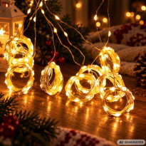 Kurtyna świetlna mikro 300 LED druciki 3x3
