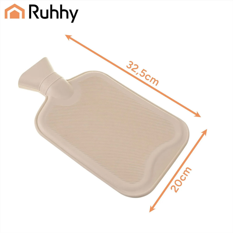 Termofor gumowy w pokrowcu 1,8 L szary