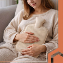 Termofor gumowy w pokrowcu 1,8 L szary
