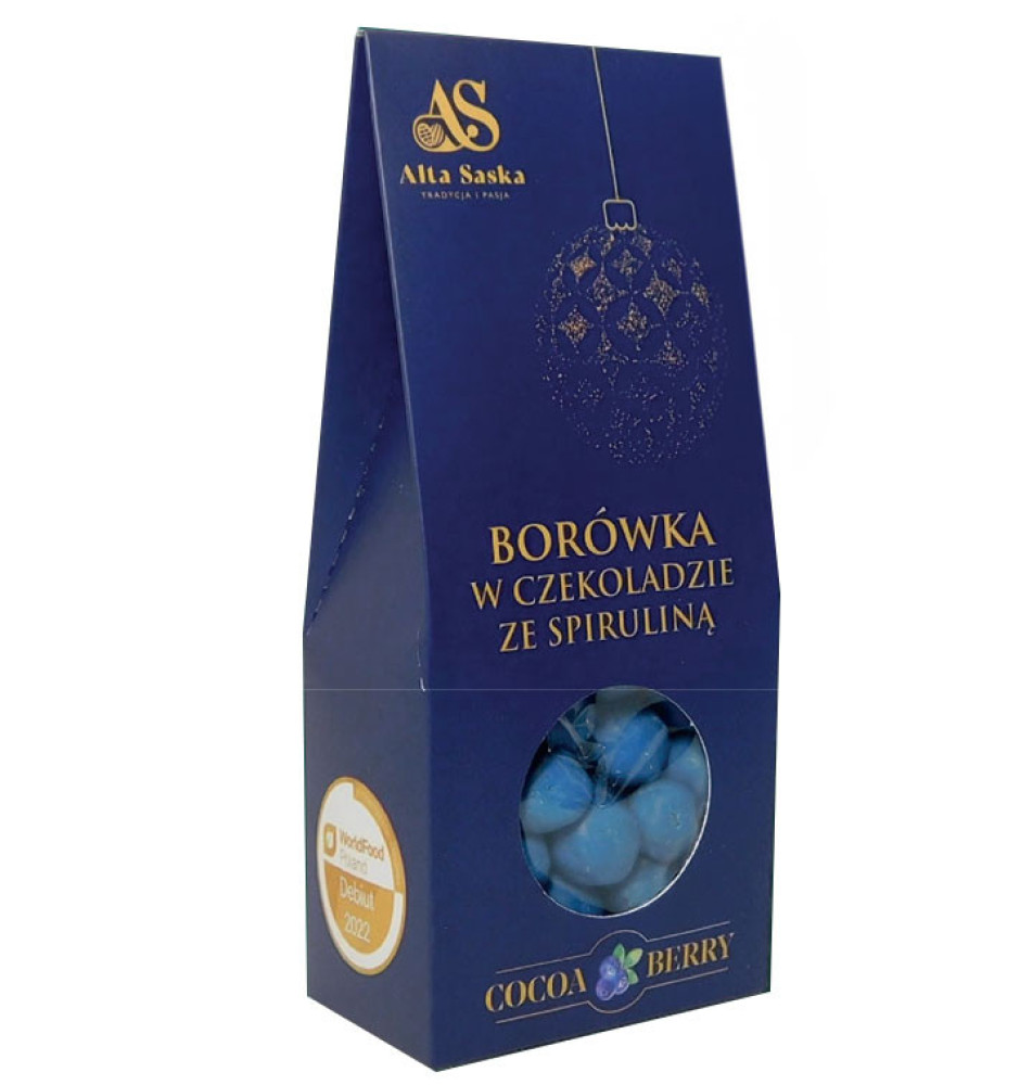 Borówka w czekoladzie ze spiruliną. Wersja świąteczna