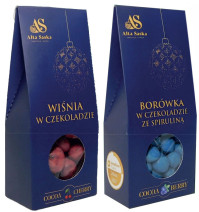Borówka w czekoladzie ze spiruliną. Wersja świąteczna