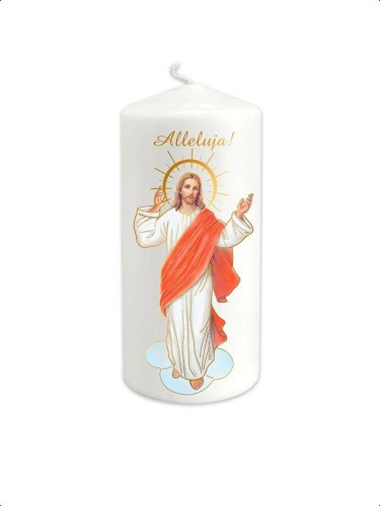 Świeca Jezus Zmartwychwstały "Alleluja"